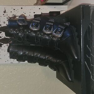 Lamoda Dont Even Western Goth Ankle Boots, Sz 7, Eu 38